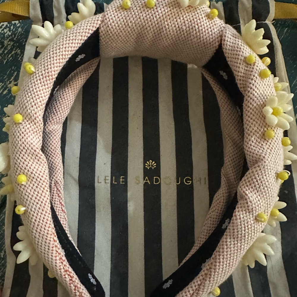 Lele Sadoughi Pink and Yellow  Headband
